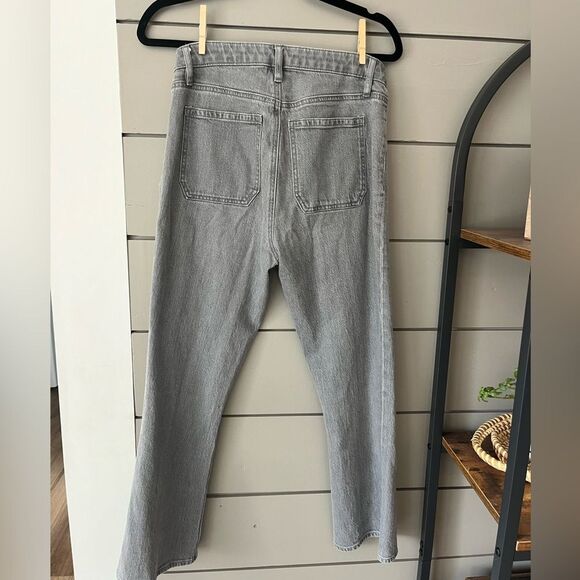 LOFT Curvy Patch Pocket High Rise Kick‎ Crop Jeans in Grey Size 2 (26) - Picture 6 of 8